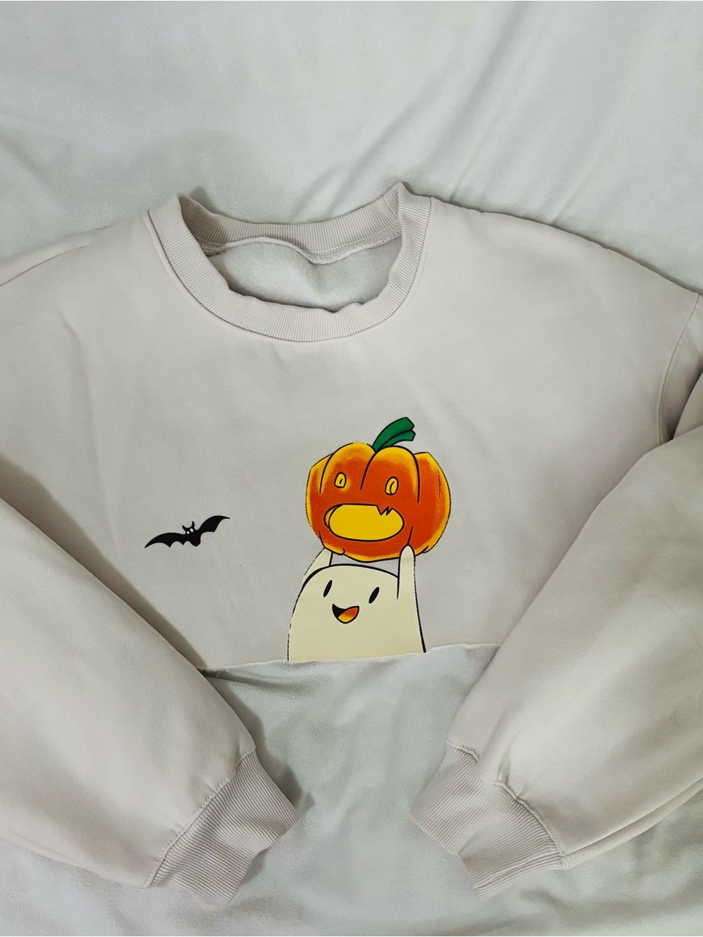 Upcycled Cropped Halloween Sweater